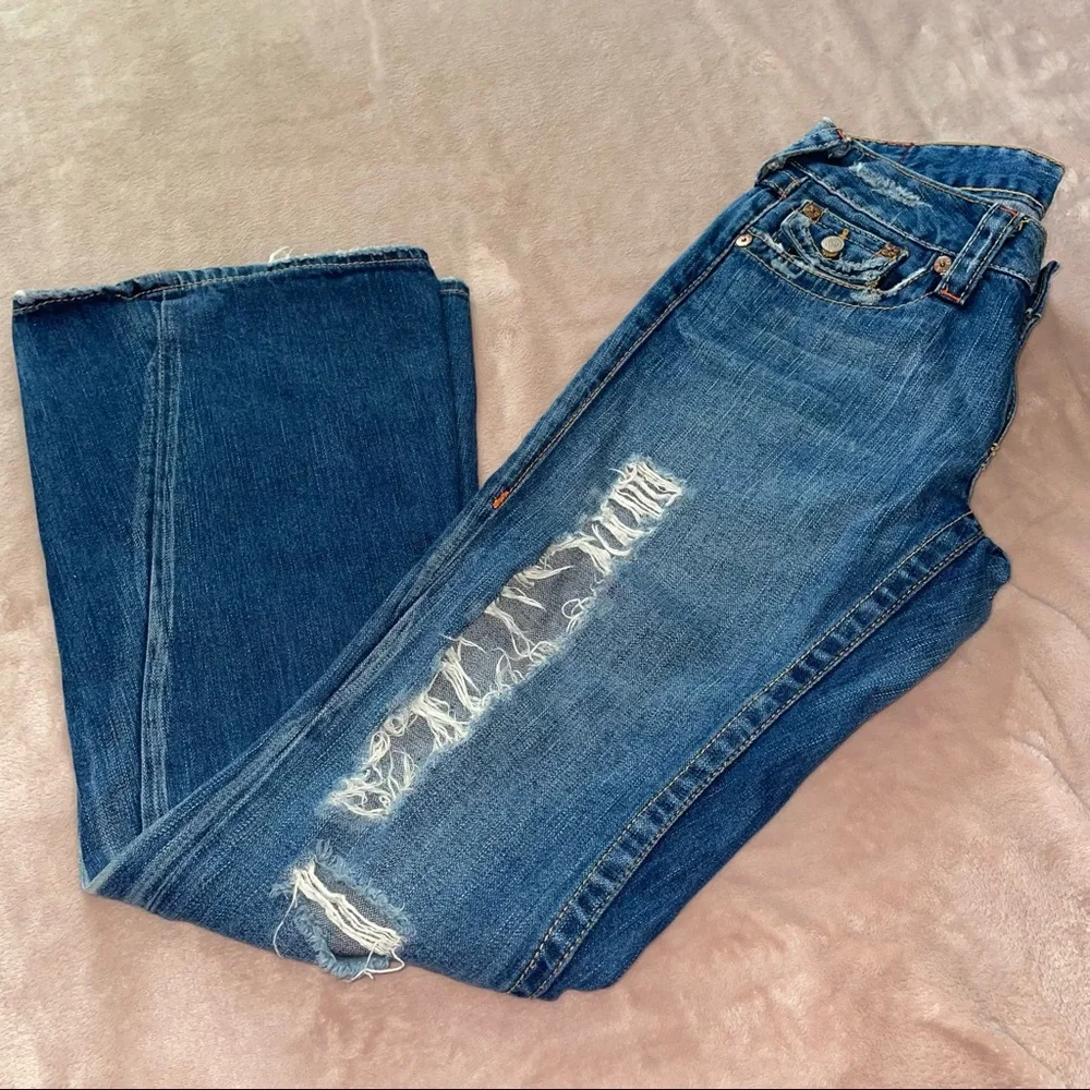 True religion distressed wide leg jean size 29 - Picture 7 of 13